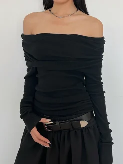 Overfold Off-Shoulder Shirt
