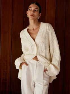 Oversize Cable Knit Outwear