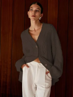 Oversize Cable Knit Outwear