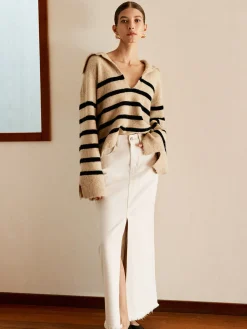 Oversize Striped Pullover Sweater