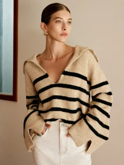 Oversize Striped Pullover Sweater