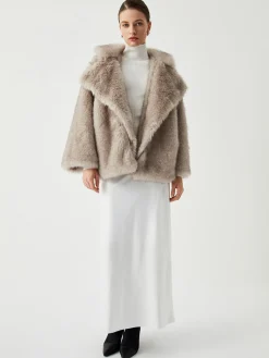 Oversized Collared Faux Fur Coat