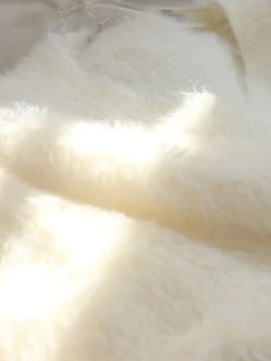 Oversized Fuzzy V-neck Sweater
