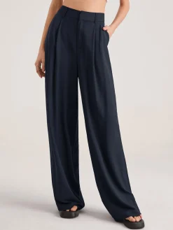 Oversized High Waisted Pleat Front Trousers