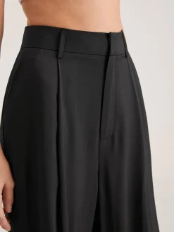 Oversized High Waisted Pleat Front Trousers