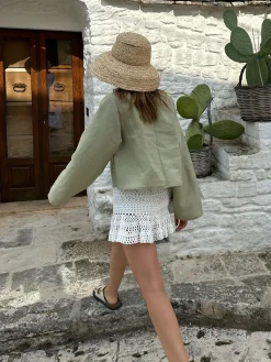 Oversized Long Tie-Front Sleeve Blouse