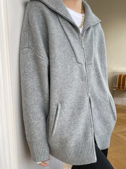 Oversized Open Collar Cardigan