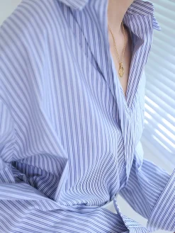 Oversized Pinstripe Button Down Shirt