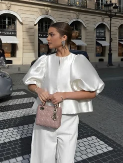 Oversized Puff Sleeve Blouse