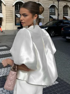 Oversized Puff Sleeve Blouse