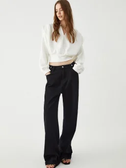 Oversized Solid Long Sleeve Blouse