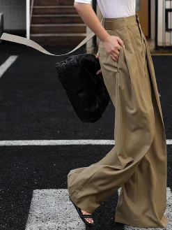 Oversized Tied Wide Leg Dress Pants