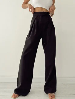 Palazzo Tied Wide Leg Dress Pants