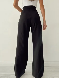 Palazzo Tied Wide Leg Dress Pants