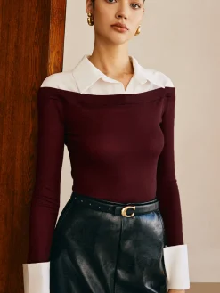 Panel Jersey Slim Top