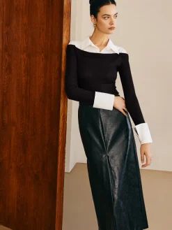 Panel Jersey Slim Top