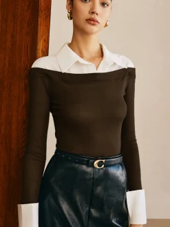 Panel Jersey Slim Top