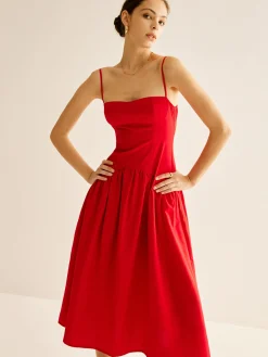 Panel Pleated Cami Dress