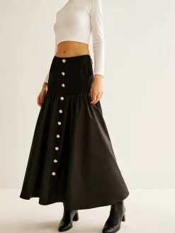 Panel Pockets Umbrella Skirt