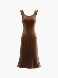 Paradise Feeling Velvet Midi Dress