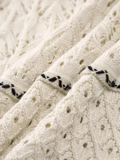 Paros Crochet Eyelet See Through Midi Dress