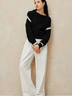 Patchwork Design Pullover Sweater