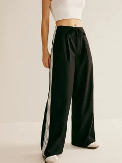 Patchwork High Waist Drawstring Pants