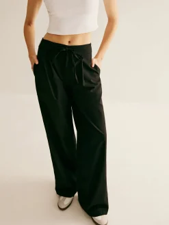 Patchwork High Waist Drawstring Pants