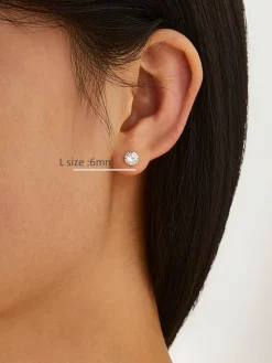 1pc Shinny Zircon Stud Earrings