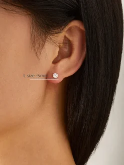 1pc Shinny Zircon Stud Earrings