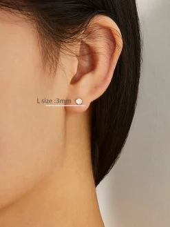 1pc Shinny Zircon Stud Earrings