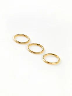 3pcs Minimalist Golden Circle Ring