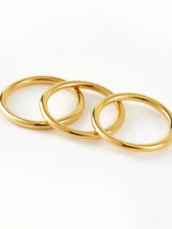 3pcs Minimalist Golden Circle Ring