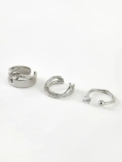 3pcs Open Hoop Ring