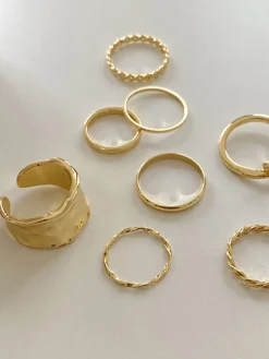 8pcs Simple Ring