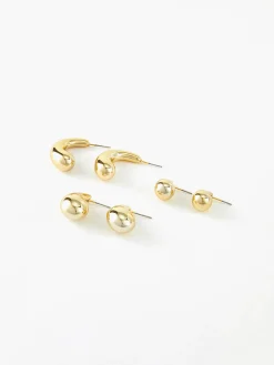 3pcs Water Drop Stud Earrings