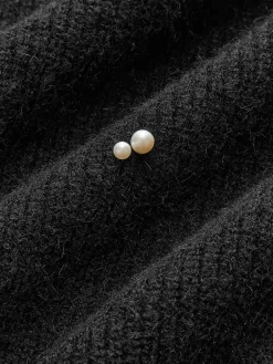 Pearl Beaded Cinched Sweater