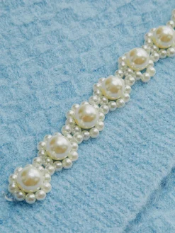 Pearl Beaded Criss Cross Sweater Vest