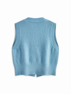 Pearl Beaded Criss Cross Sweater Vest