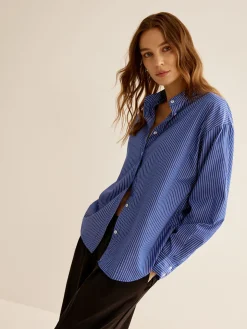 Pinstripe Breasted Loose Shirt