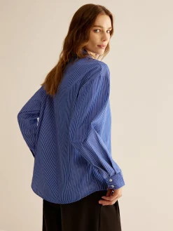 Pinstripe Breasted Loose Shirt
