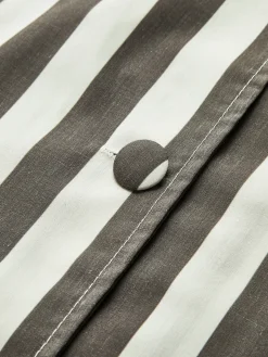 Pinstripe Button Long Sleeve Blouse