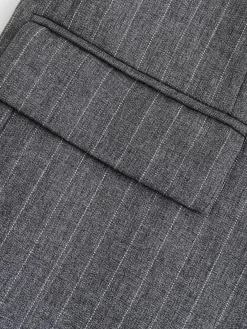 Pinstripe Lapel Blazer