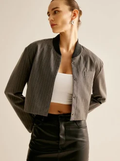 Pinstripe Pocket Short Jacket