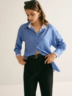 Pinstripe Thin Polo Shirt
