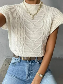 Plain Cap Sleeve Sweater Vest