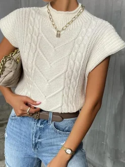 Plain Cap Sleeve Sweater Vest