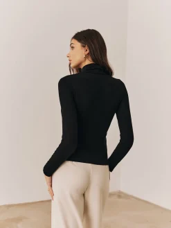 Plain Criss Cross Pleated T-Shirt