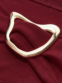 Plain Cutout Long Sleeve T-Shirt