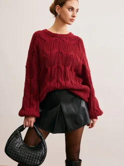 Plain Draped Pullover Sweater